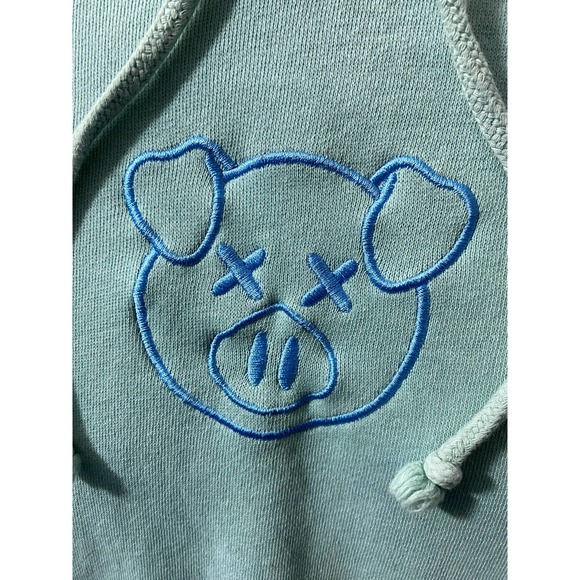 Shane Dawson Seafoam Green Pig Hoodie size Small SHANE DAWSON PIG HOODIE - Picture 9 of 9